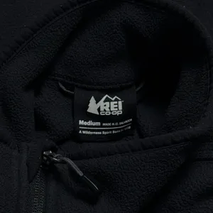 REI Co-op Black‎ Fleece Jacket Full Zip Lightweight Hiking Camping Outdoors M thumbnail 8