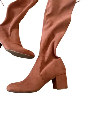 GIANNI BINI Trillia Tan Faux Suede Pull On Boots Size 7.5 thumbnail 4