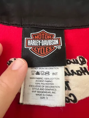 Harley Davidson Red And Black Zipper Front Tank Top Woman’s Small Y2K 12/2011 thumbnail 6