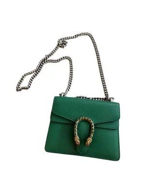 GUCCI Dionysus Emerald Green Leather Mini Crossbody Bag thumbnail 12