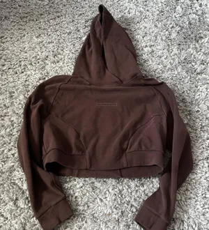 Alphalete Brown Cropped Hoodie Size Small thumbnail 1