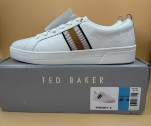 Ted Baker Women s Leather Sneakers, pink/White, Size 10 thumbnail 1