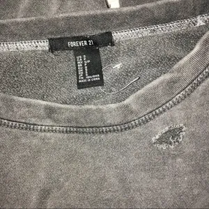 Forever 21 nwot grey distressed lounge sweatshirt thumbnail 4