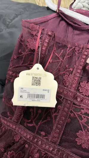 Altar'd State Burgundy formal corset prom dress thumbnail 6