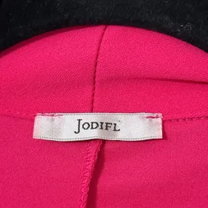 Jodifl vibrant pink open front drape blazer long sleeve see measurements thumbnail 2
