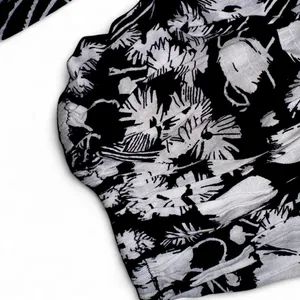 Motherhood Maternity Black & White Floral Women's Cotton Blouse thumbnail 5