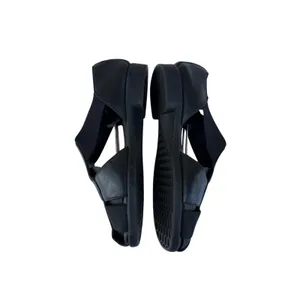 Airspree Black Leather Slip-On Sandals Women’s Size 7 Comfort Summer Shoes thumbnail 3