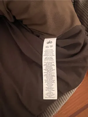 Alo Yoga Ribbed Velour Gold Rush Puffer In Macchiato Size XS thumbnail 8