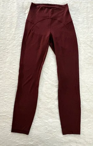EXCELLENT Lululemon Unlimit High-Rise Tight 25" Red Merlot Nulu Yoga Leggings 4 thumbnail 1