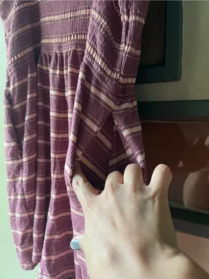 wild fable Mauve Striped V-Neck Romper thumbnail 6