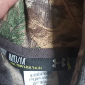 Under armor women's gray hoodie with camo details size medium thumbnail 2