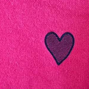 Maeve Anthropologie Heart‎ Mock Neck Sweater Pink Viscose Cotton Knit Small Pink thumbnail 7
