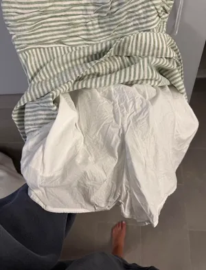 Abercrombie Green and White Striped Linen Mini Dress thumbnail 3