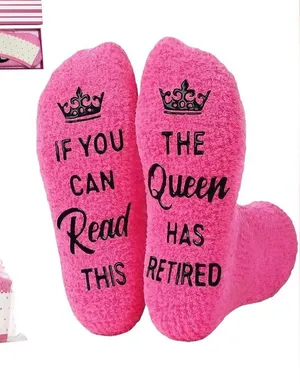 NEW ‘the queen has retired’ socks thumbnail 1