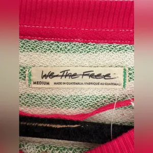 NWOT free people Classic Striped Oversized Crewneck thumbnail 6