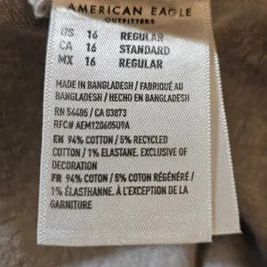 American Eagle Womens Gray Wide Leg‎ Stretch Jeans 16 thumbnail 6