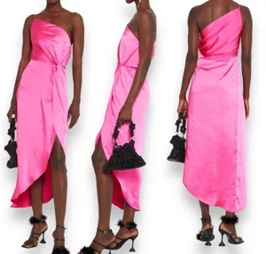 Revolve NWT OPT Ivy pink high knot asymetrical dress thumbnail 5