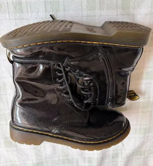 Dr. Martens Black Sparkle Patent Lace-Up Boots thumbnail 1