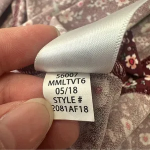 Aeropostale Dress Floral Womens Size XL Crisscross Back Long‎ Sleeve Midi Dress thumbnail 10