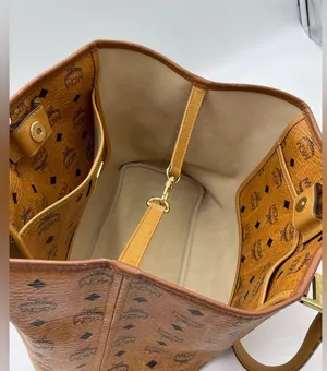 MCM VISETOS SHOPPER COGNAC MEDIUM thumbnail 13