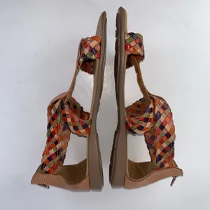 Mexican Huarache sandals colorful straps womens size 8 thumbnail 9