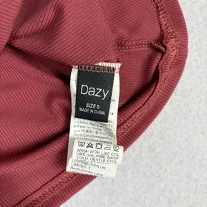 Dazy Twist Front Ribbed Knit Top Women's S Red Sweetheart Chic Night Out Y2K EUC thumbnail 5