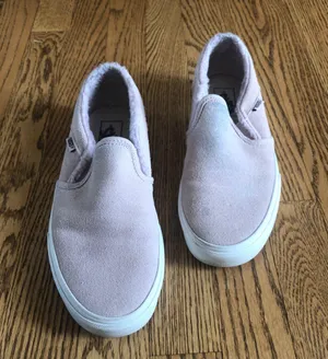 Vans Slip-On Lavender Suede Shearling Lined thumbnail 1