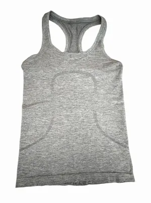 Lululemon Swiftly Size 4 Tech Racerback Tank Top 2.0 Heathered Gray #HHH1-2 thumbnail 1