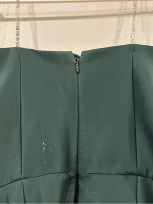 Sachin Babi Shay Strapless Green Tea Length Dress 4/6 AS IS thumbnail 4