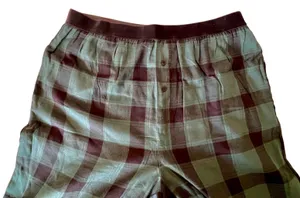Victorias Secret Pink Pajamas Sz M Flannel Forrest Green Black Plaid Cotton NWT thumbnail 7