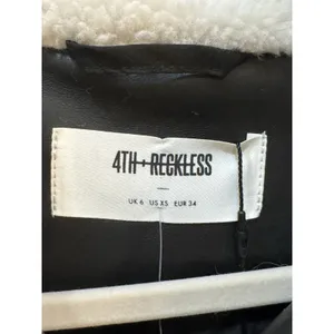 4th & Reckless Benson Jacket Women XS Black Full Zip Side‎ Pockets Long Sleeve thumbnail 4