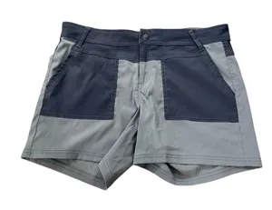 Prana Zion asha color black hiking shorts blue grey size 12 thumbnail 1