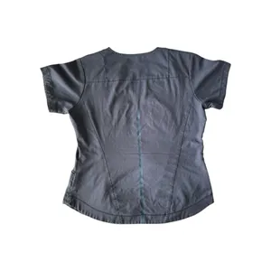 Grey’s Anatomy Women’s Gray Scrub Top Size Large V-Neck 3 Pocket Stretch 7187 thumbnail 3