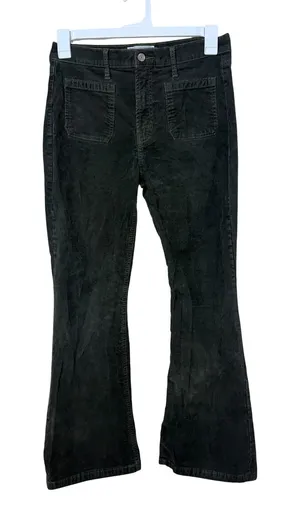 Gap 70s Flare High Rise Corduroy Pants 8P‎ Mistletoe Green Patch Pocket 29 thumbnail 1