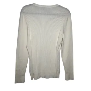 J.McLaughlin‎ Womens Ivory Ribbed Shoulder Button Cotton Modal Sweater Large thumbnail 6