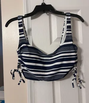 American Eagle Striped Bikini Top thumbnail 1