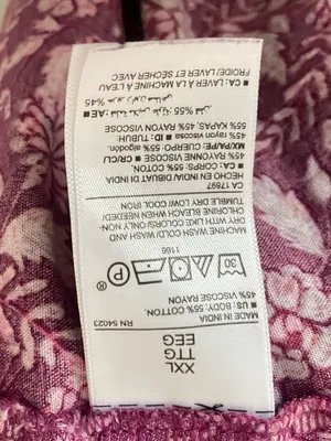 Old Navy Long Sleeve V-Neck Swing Floral Mini Dress Burgundy Pink XXL thumbnail 3