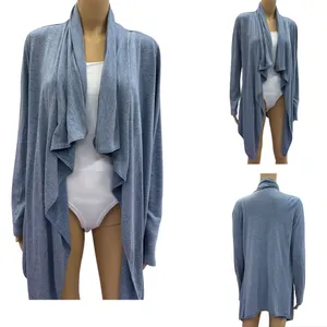 a.n.a Long Sleeve Open Drape Cascade Front Knit Cardigan Sweater Womens Medium thumbnail 2