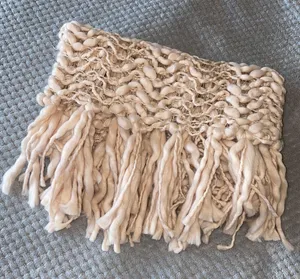 Francesca's NEW  Pink Fringe Infinity Scarf thumbnail 2
