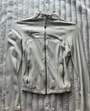 White and gold lululemon define jacket cropped thumbnail 1
