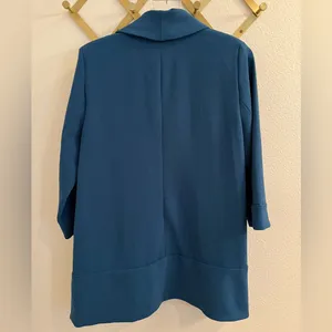 Anthracite By Muse Nordstrom Open Blazer Teal Large Blue thumbnail 9