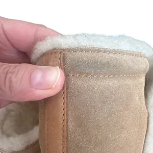 Tory Burch Ginger Suede Shearling Boots 8 Gold Double T Button Winter thumbnail 10