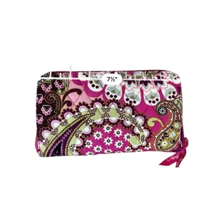 Vera Bradley 2010 "Very Berry Paisley" Hope Toile Hidden Wristlet‎ Wallet Pink thumbnail 5