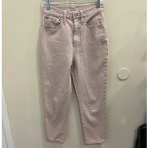 Madewell The Momjean Overdyed Edition‎ Pale Lilac High Rise Jeans AJ216 Size 25 thumbnail 2