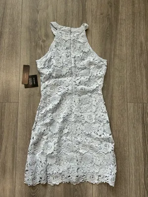 New Lulus Love Poem Light Blue Lace Mini Dress Size Small thumbnail 10