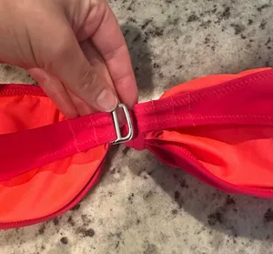 VS hot pink strapless swim top thumbnail 3