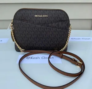 Michael Kors JET Set Travel Dome Medium Crossbody Bag - Brown thumbnail 1