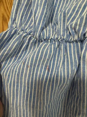 H&M Blue & White Striped Flowy Cami Top – Size L thumbnail 2