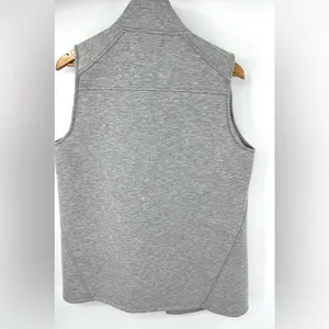 Peter Millar women’s gray jersey knit sleeveless open front vest size XL thumbnail 7