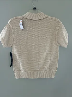 UNIONBAY Cream Short-Sleeve Button Cardigan Sweater small thumbnail 2